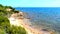 Little hidden beach in Brandinchi beach left side, Sardinia, Italy