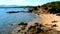 Little hidden beach in Brandinchi beach left side, Sardinia, Italy