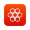 Little honeycomb icon digital red