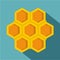 Little honeycomb icon, flat style