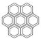 Little honeycomb icon, outline style