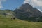 Little house on the road for Seceda moutain in the Dolomites