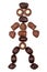 Little human figure made of chocolate candies