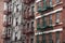 Little italy new york buildings fire escape ladders stairway