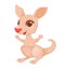 Little kangaroo isolated. Cartoon vector baby wallaby