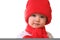 Little kid in the red hat,