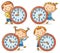 Little kids telling time set