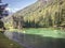 Little lake in a woodland in the valley of Gressoney Monte Rosa