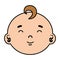 Little male baby head character
