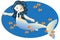 Little mermaid in blue with orange fish