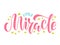 Little miracle lettering with stars