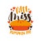 Little Miss Pumpkin Pie - Happy Thanksgiving phrase with pie.