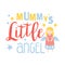 Little mummys angel, colorful hand drawn vector Illustration