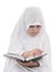 Little Muslim Girl Reading Quran