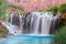 Little Navajo Falls on and Turquoise Havasu Creek