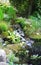 Little neutral waterfall in the garden.