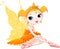 Little orange fairy ballerina