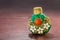 Little oriental perfume bottle in green jade