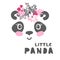 Little panda girl poster
