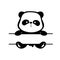 little panda silhouette making cute gestures animal cartoons for kids