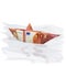 Little paper boat with new 10 euros