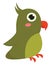 Little parrot, vector or color illustration