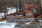 Little Pigeon River at the end of Autumn in Greenbrier in the Great Smoky Mountains