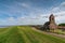 The little place Wierum nearby the nature reserve the Wadden Sea in the north of Holland