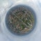 Little planet 360 degree sphere birds eye view. Panoramic view of Aerial view of highway junctions. Bridge roads shape number 8 or