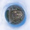 Little planet 360 degree sphere. Panorama of aerial view of petrochemical oil refinery in industrial engineering concept, Bangkok