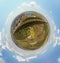 Little planet 360-panorama of suburb of Tiraspol, Moldova