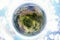 Little planet pano. Environmental disaster