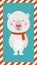 Little Polar bear. Christmas and New year card