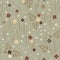 Little polka dots flowers seamless pattern. Vector illustration