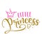 Little Princess - Baby Shower text, baby girl Queen