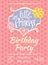 Little Princess birthday party vector poster or invitation card template