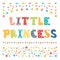 Little Princess. Cute greeting card for little girl