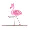 Little Princess. Flamingo. Princess or queen flamingo. Fashion design