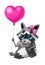 Little Raccoon with a love balloon