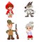 Little Red Hiding Hood\'s characters.