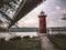 The Little Red Lighthouse and George Washinton bridge