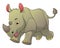 Little Rhinoceros Cartoon Animal Illustration