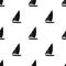 Little river sailing for fun.The boat which sails through the wind.Ship and water transport single icon in black style