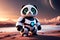 Little robot mecha panda