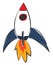 A little rocket vector or color illustration