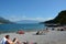Little rocky beach on Lake Garda