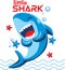 little shark print vector art