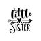 Little Sister - text with arrow symbol