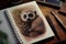 Little slow loris drawing with bit of watercolour