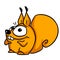 Little squirrel animal parody illustration cartoon character